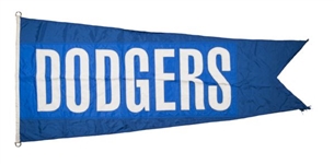 2013 Los Angeles Dodgers Flag Flown From Wrigley Field Scoreboard